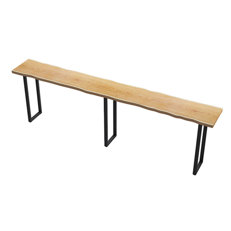 Metal Bar Table Rectangle Wood Top Bistro Pub Table Modern Style Breakfast Table