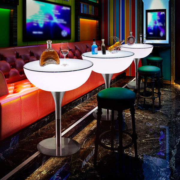 Polyethylene Round Table Industrial Style Bar Lighted Bar Table