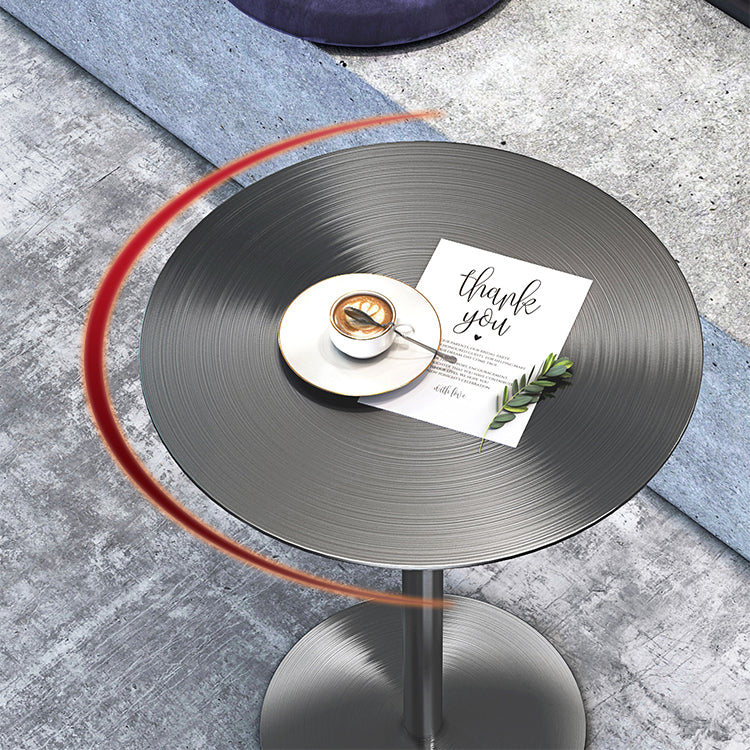 Round Counter Height Metal Dining Table in Steel Industrial Counter Table