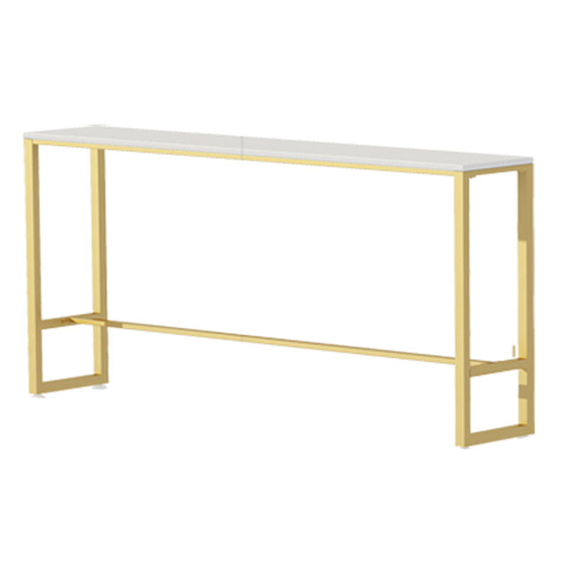 Faux Marble Counter Dining Table Contemporary Metal Base Counter Wine Table