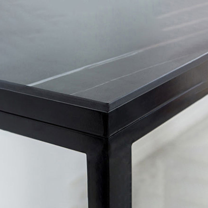 Faux Marble Counter Dining Table Contemporary Metal Base Counter Wine Table