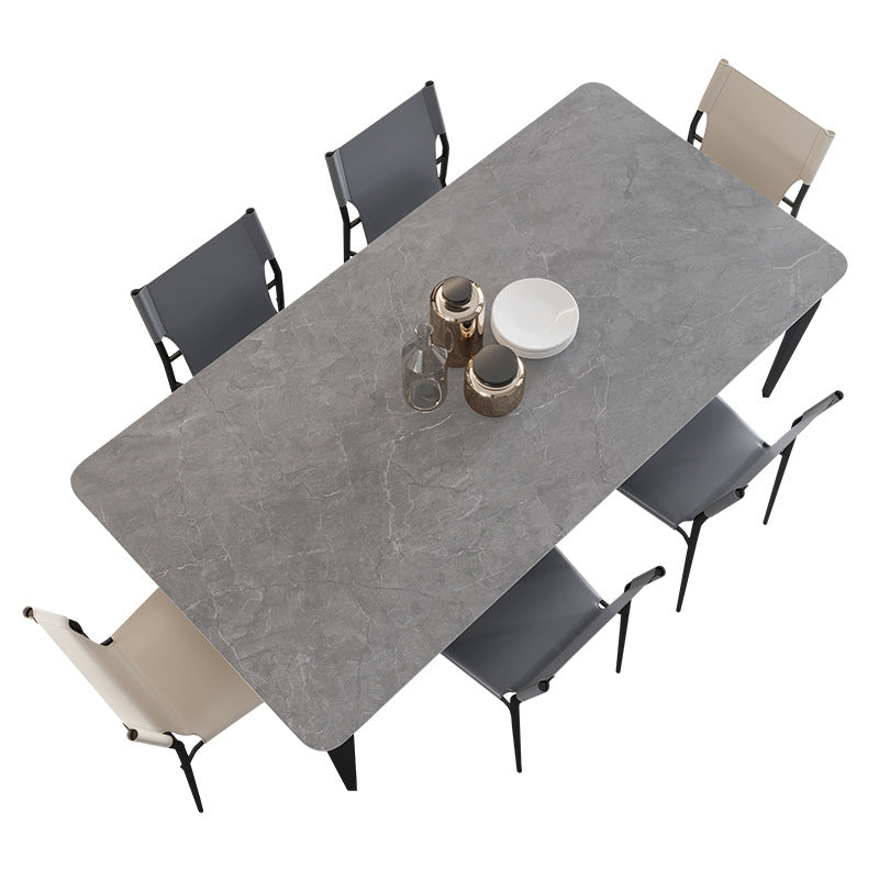 Modern 1/4/5/7 Pieces Rectangle Dining Set Sintered Stone Top Dinette Table Set
