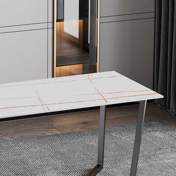 Modern Rectangle Stone Table Set 1/2/7 Pieces Dining Set for Kitchen