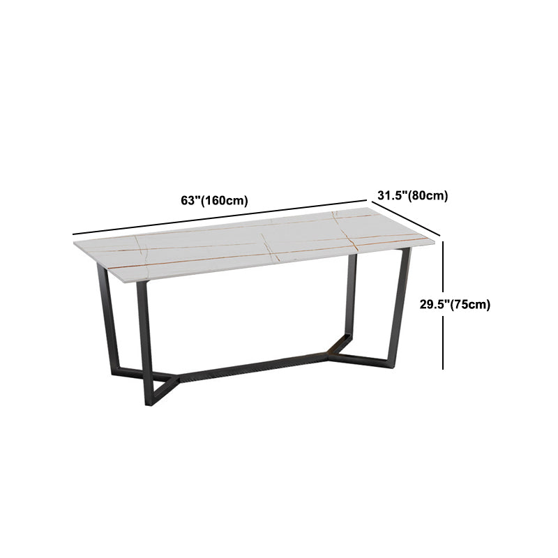 Modern Rectangle Stone Table Set 1/2/7 Pieces Dining Set for Kitchen