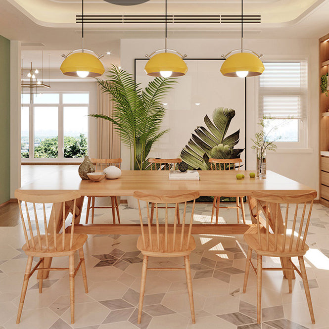 Modern 1/2/7 Pieces Rectangle Dining Set Solid Wood Dining Table with Wooden Chairs