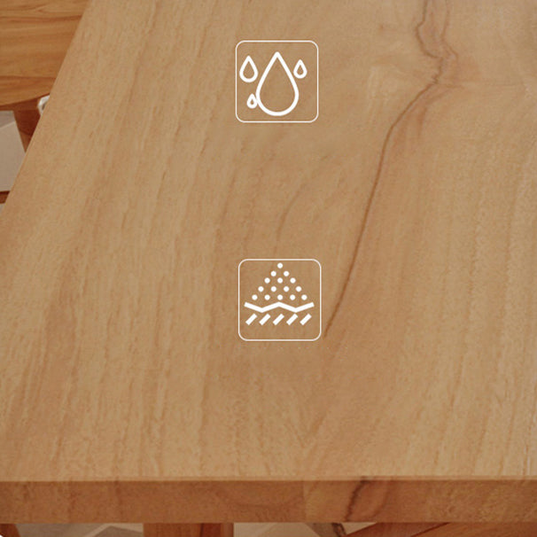 Modern 1/2/7 Pieces Rectangle Dining Set Solid Wood Dining Table with Wooden Chairs