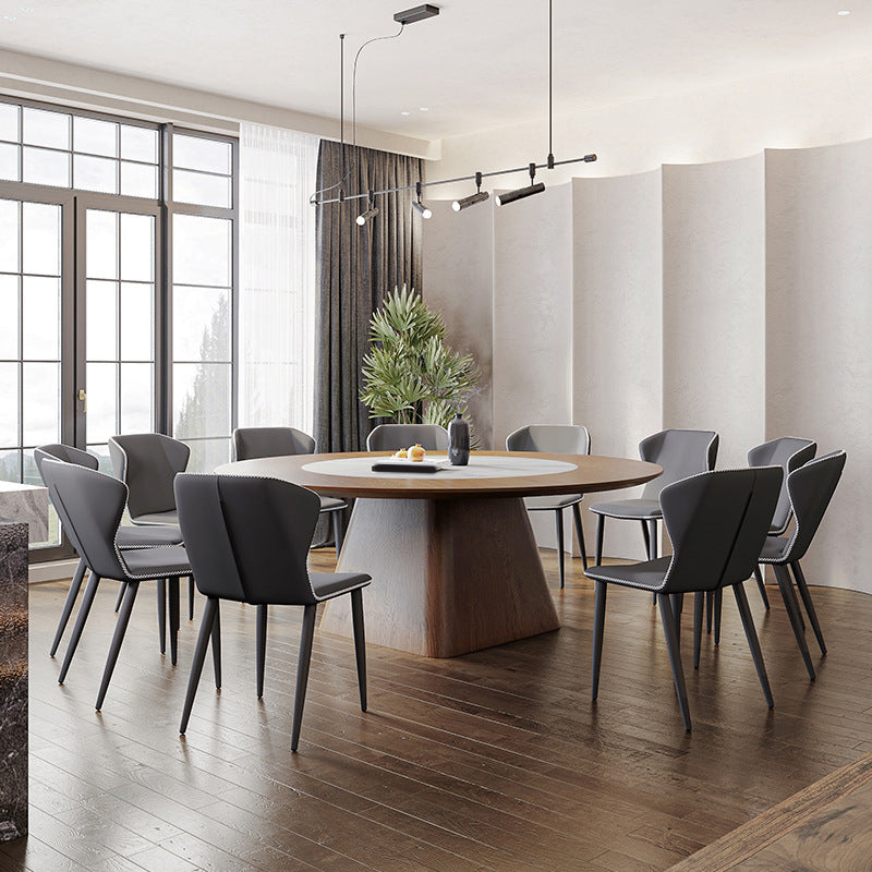 Modern Style Wooden Table Set 1/6/8/9/12 Pieces Dining Set for Kitchen