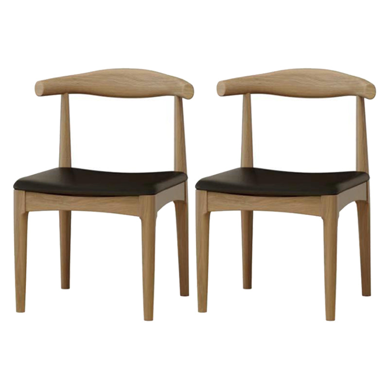 Modern 1/2/4 Pieces Rectangle Dining Set Solid Wood Dining Table with Wooden Chairs