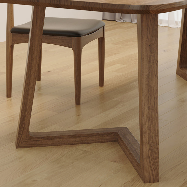 Modern 1/2/4 Pieces Rectangle Dining Set Solid Wood Dining Table with Wooden Chairs