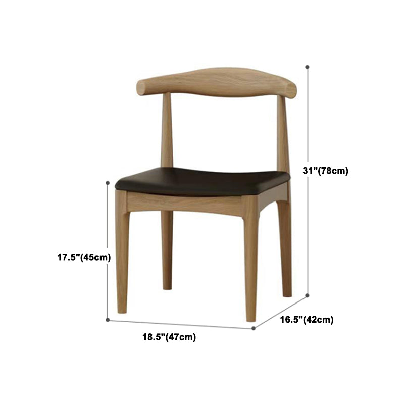 Modern 1/2/4 Pieces Rectangle Dining Set Solid Wood Dining Table with Wooden Chairs