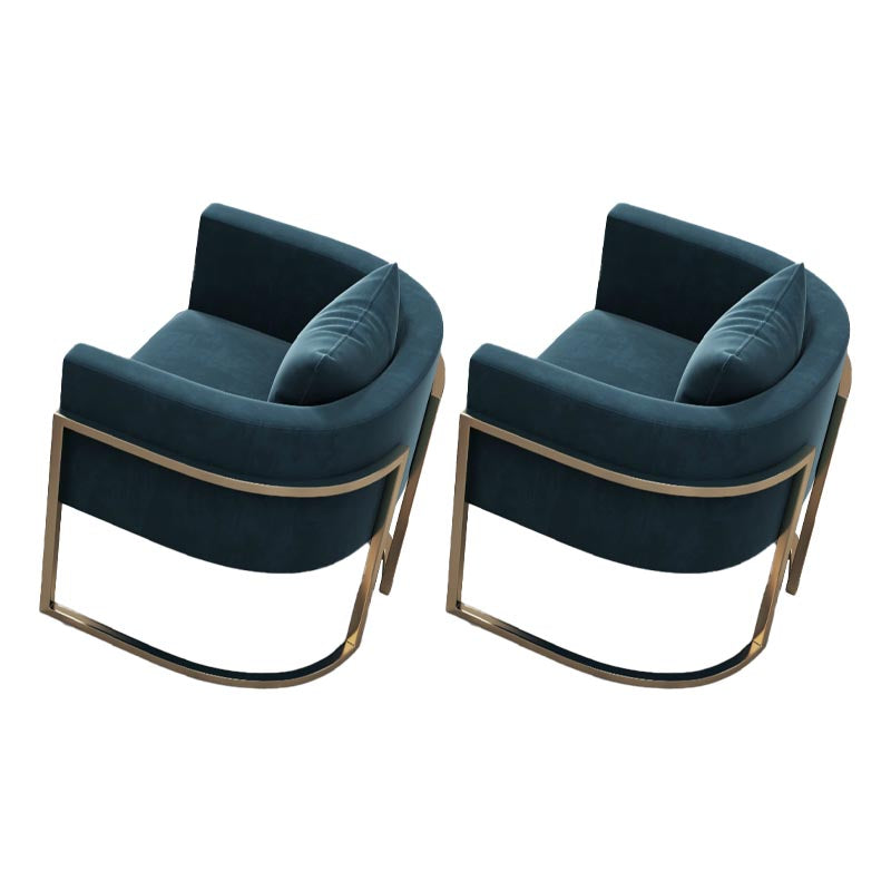 Glam Style Faux Marble Dining Set Round 1/2/3/5 Pieces Dining Set for Home Use