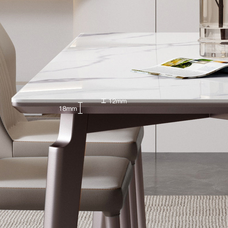 Modern 1/4/5/6 Pieces Rectangle Dining Set Sintered Stone Top Dinette Table Set