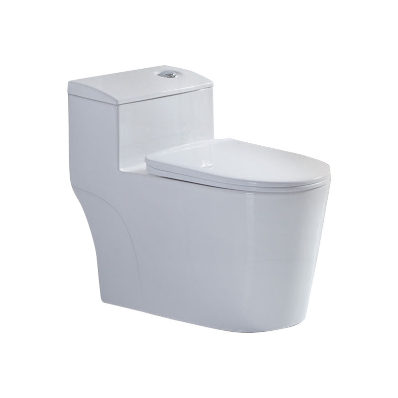 Siphon Jet Toilet Traditional One-Piece Toilet with Slow Close Seat