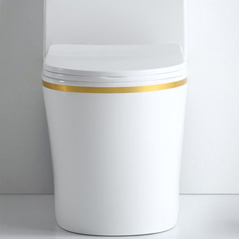 Siphon Jet Toilet Traditional One-Piece Toilet with Slow Close Seat