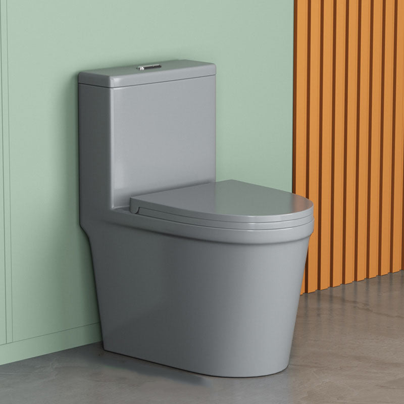 Traditional Flush Toilet Siphon Jet One-Piece Toilet with Slow Close Seat