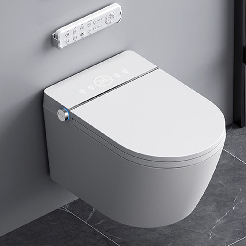 Elongated Toilet Wall Hung 1-Piece Automatic UV Sterilization Toilet with Concealed Tank