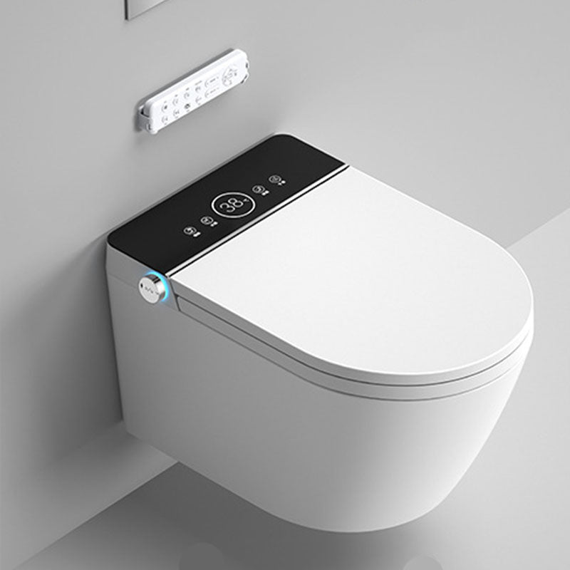 Elongated Toilet Wall Hung 1-Piece Automatic UV Sterilization Toilet with Concealed Tank