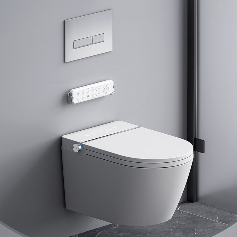 Elongated Toilet Wall Hung 1-Piece Automatic UV Sterilization Toilet with Concealed Tank