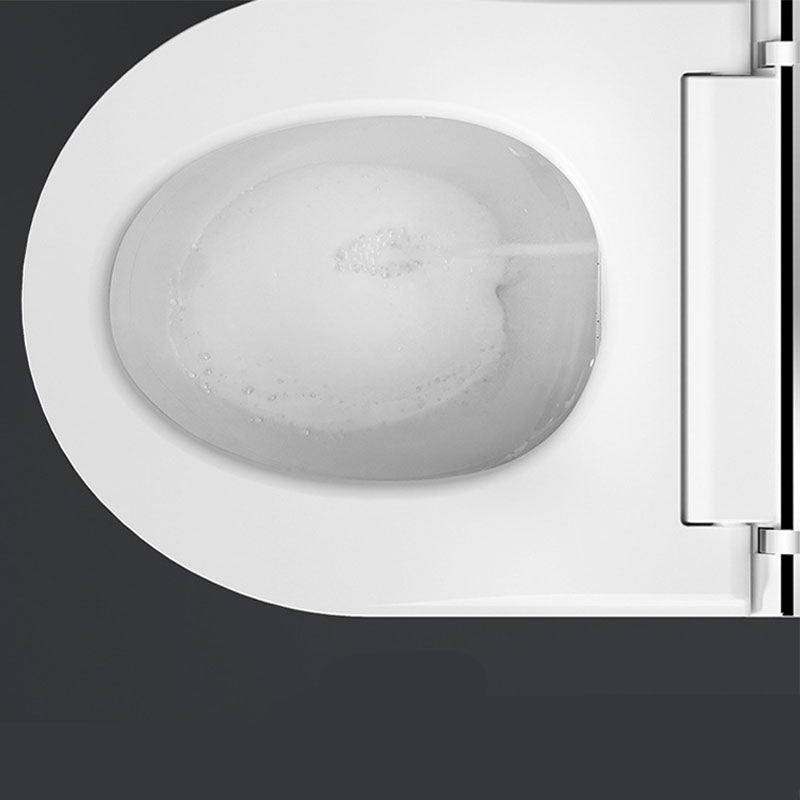 Elongated Toilet Wall Hung 1-Piece Automatic UV Sterilization Toilet with Concealed Tank