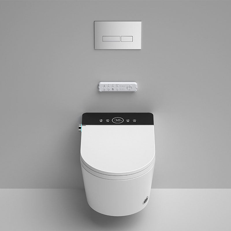 Elongated Toilet Wall Hung 1-Piece Automatic UV Sterilization Toilet with Concealed Tank