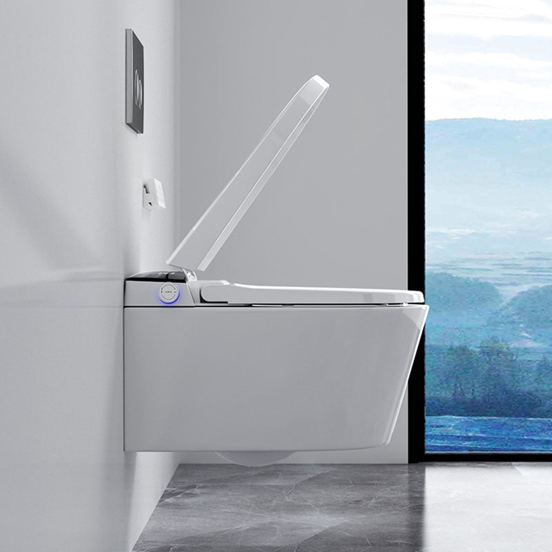 Elongated Toilet Wall Hung 1-Piece Automatic UV Sterilization Toilet with Concealed Tank