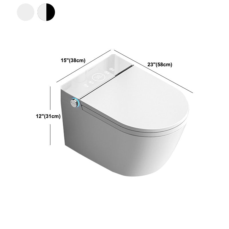 Elongated Toilet Wall Hung 1-Piece Automatic UV Sterilization Toilet with Concealed Tank
