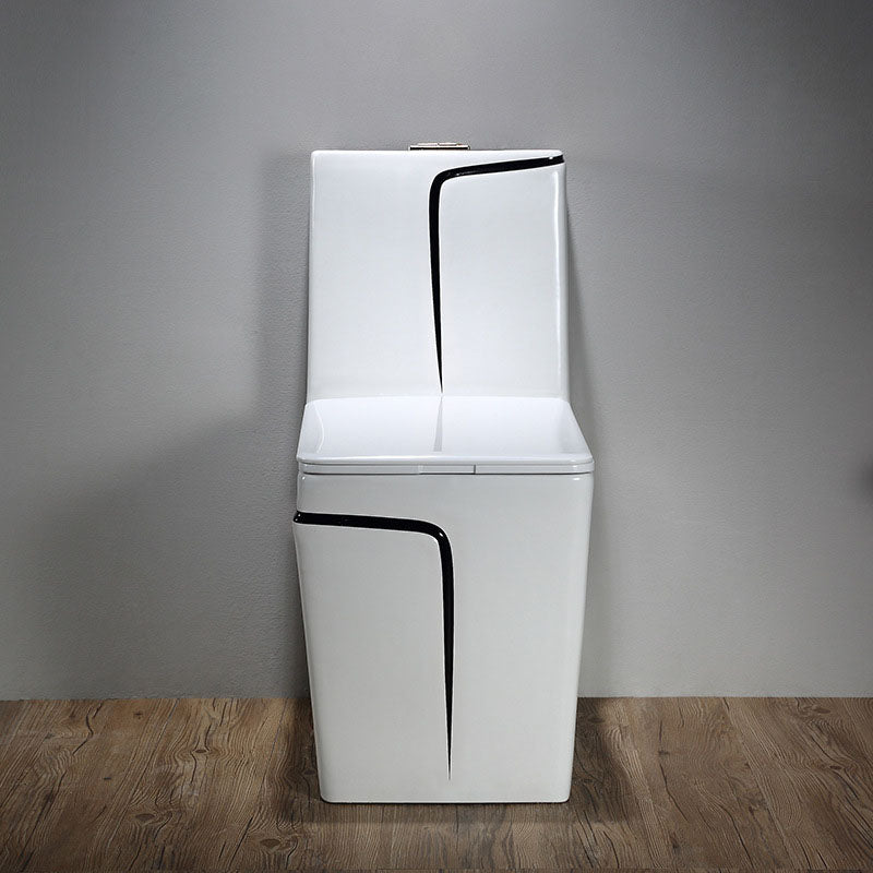 Simple Household Toilet Ceramic Siphon Jet Toilet with Pumping Mute Water-saving