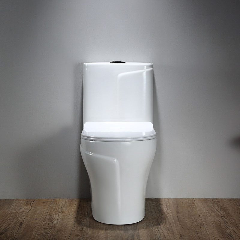 Simple Household Toilet Ceramic Siphon Jet Toilet with Pumping Mute Water-saving