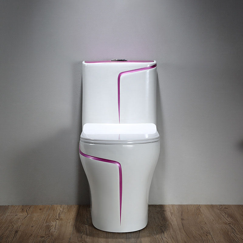 Simple Household Toilet Ceramic Siphon Jet Toilet with Pumping Mute Water-saving