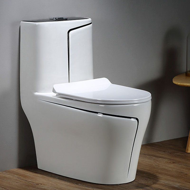 Simple Household Toilet Ceramic Siphon Jet Toilet with Pumping Mute Water-saving