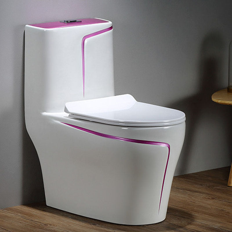 Simple Household Toilet Ceramic Siphon Jet Toilet with Pumping Mute Water-saving