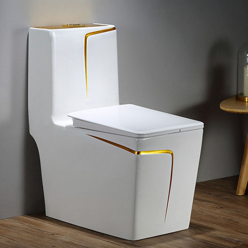 Simple Household Toilet Ceramic Siphon Jet Toilet with Pumping Mute Water-saving