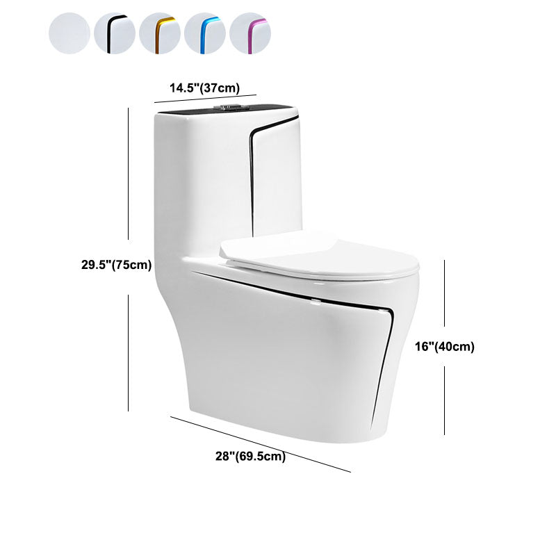 Simple Household Toilet Ceramic Siphon Jet Toilet with Pumping Mute Water-saving