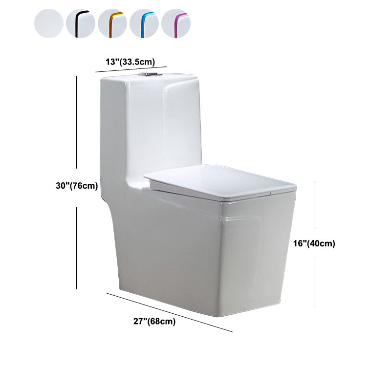 Simple Household Toilet Ceramic Siphon Jet Toilet with Pumping Mute Water-saving