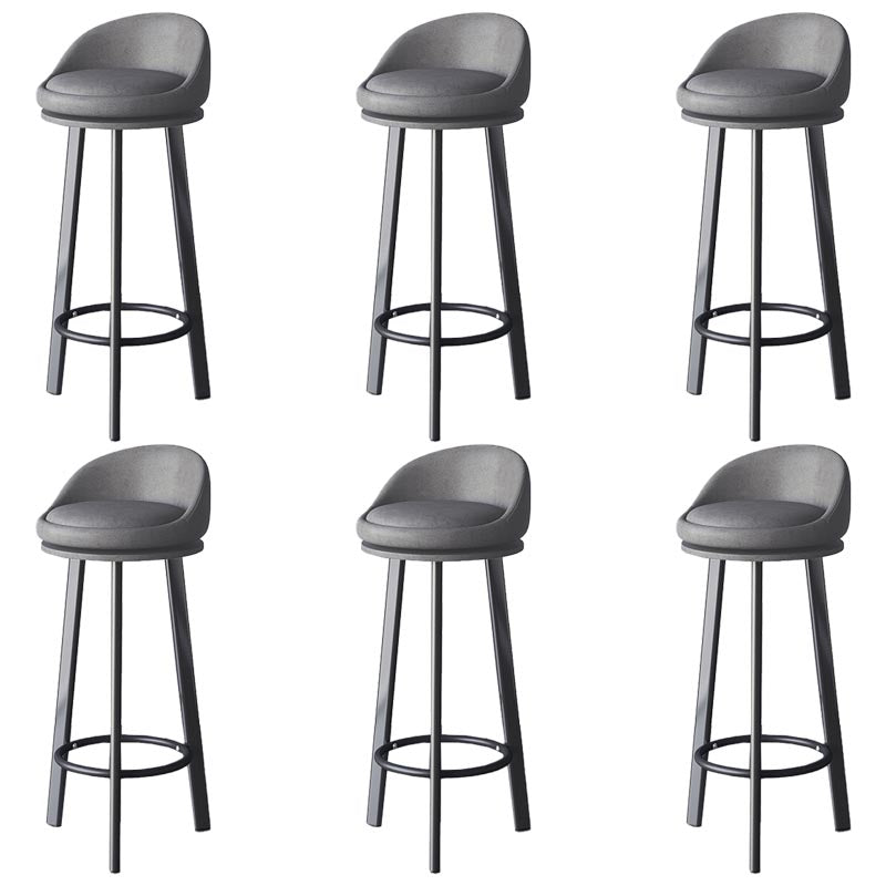 Contemporary Home Swivel Stool Matte Finish Upholstered Bar Stools