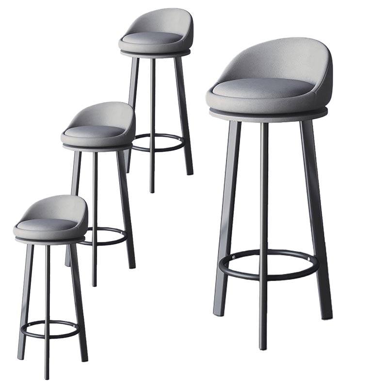 Contemporary Home Swivel Stool Matte Finish Upholstered Bar Stools