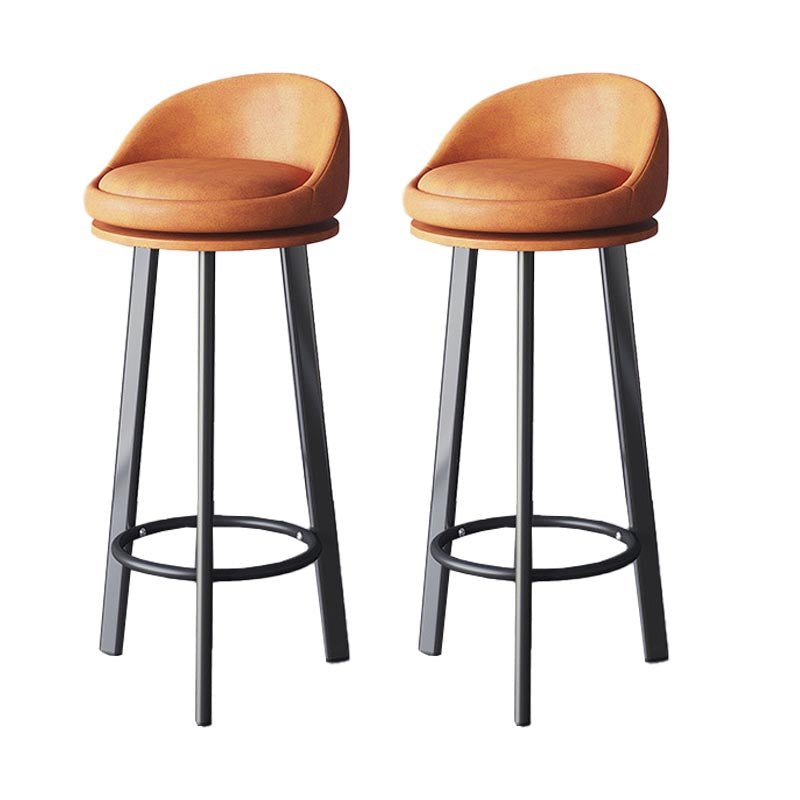 Contemporary Home Swivel Stool Matte Finish Upholstered Bar Stools