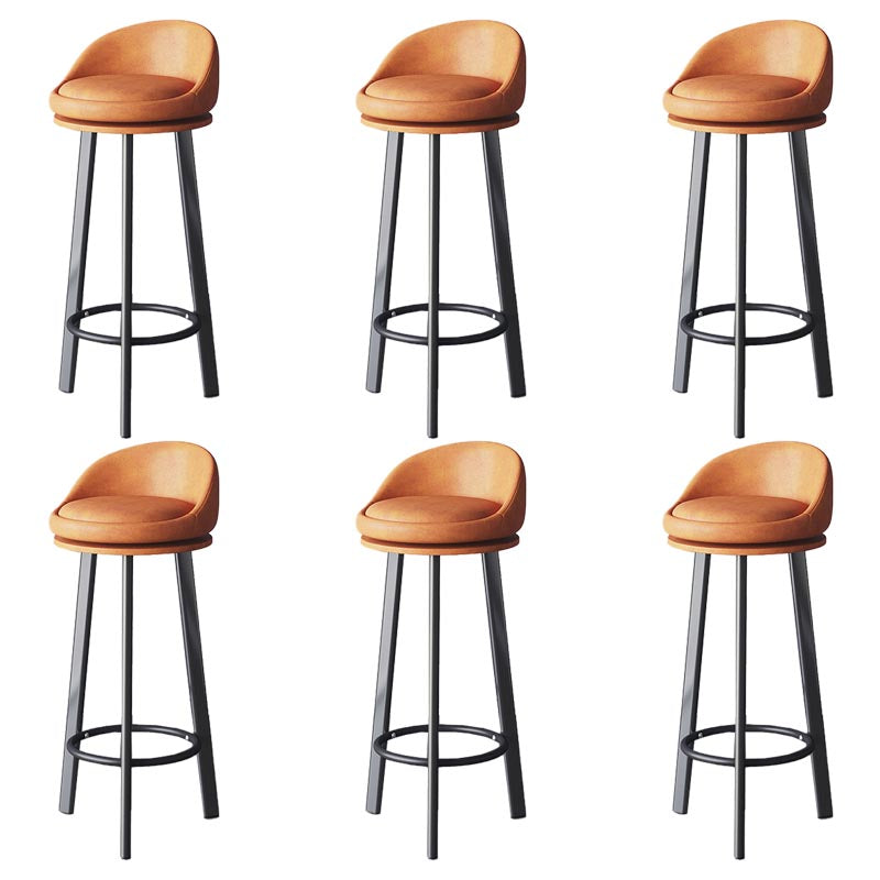Contemporary Home Swivel Stool Matte Finish Upholstered Bar Stools