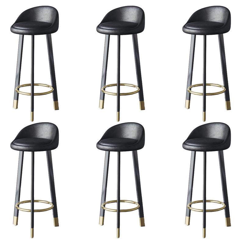 Contemporary Home Swivel Stool Matte Finish Upholstered Bar Stools