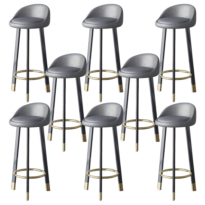 Contemporary Home Swivel Stool Matte Finish Upholstered Bar Stools