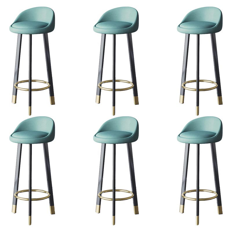 Contemporary Home Swivel Stool Matte Finish Upholstered Bar Stools