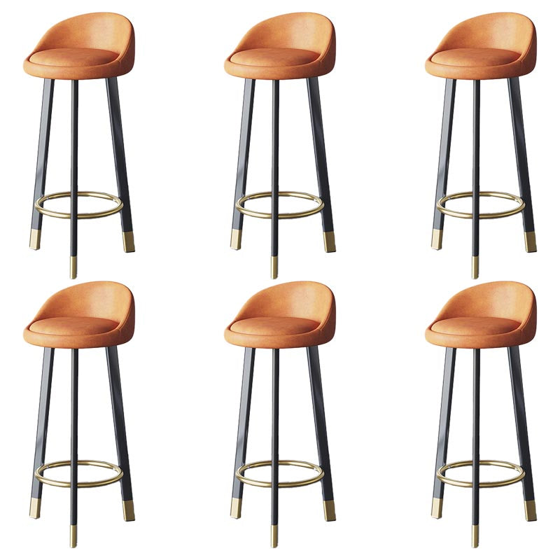 Contemporary Home Swivel Stool Matte Finish Upholstered Bar Stools