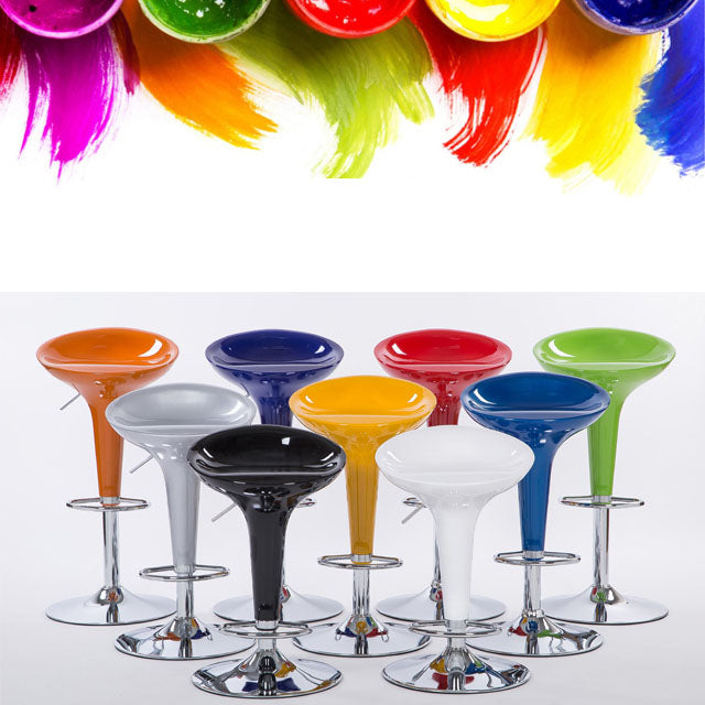 Contemporary Metal Barstool Plastic Low Back Counter Stool with Footrest for Bar