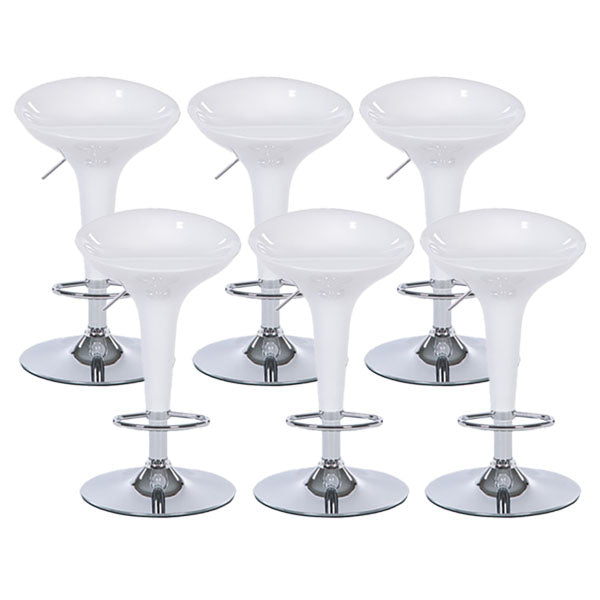 Contemporary Metal Barstool Plastic Low Back Counter Stool with Footrest for Bar