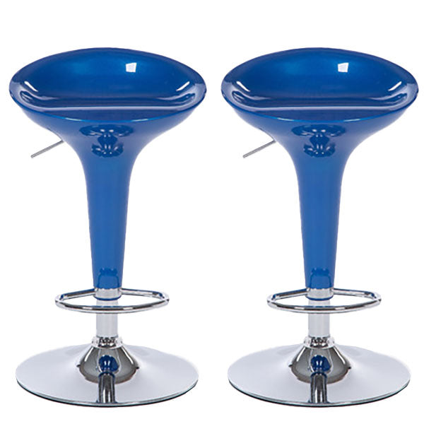 Contemporary Metal Barstool Plastic Low Back Counter Stool with Footrest for Bar