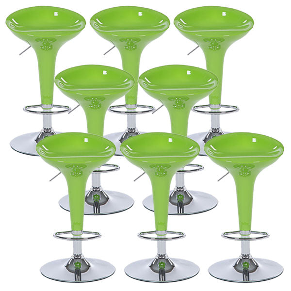 Contemporary Metal Barstool Plastic Low Back Counter Stool with Footrest for Bar