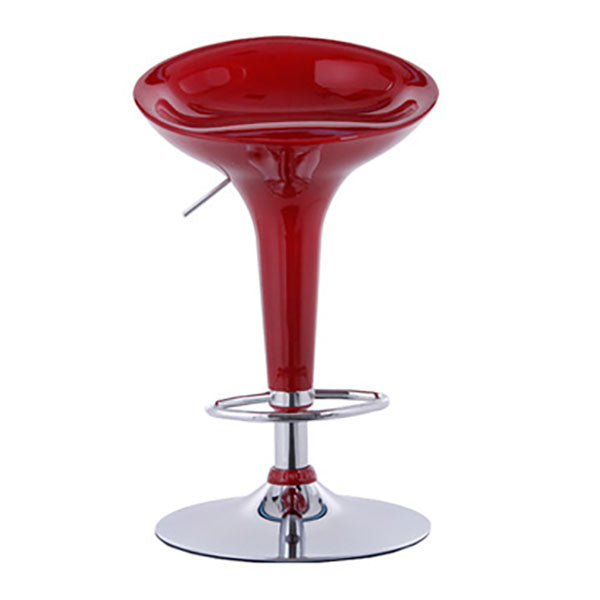 Contemporary Metal Barstool Plastic Low Back Counter Stool with Footrest for Bar
