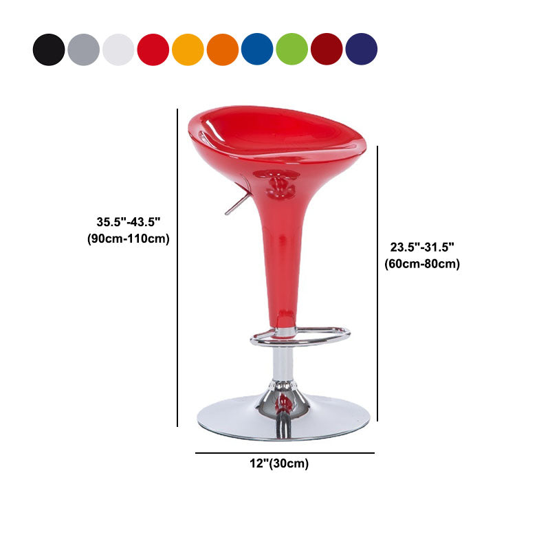Contemporary Metal Barstool Plastic Low Back Counter Stool with Footrest for Bar