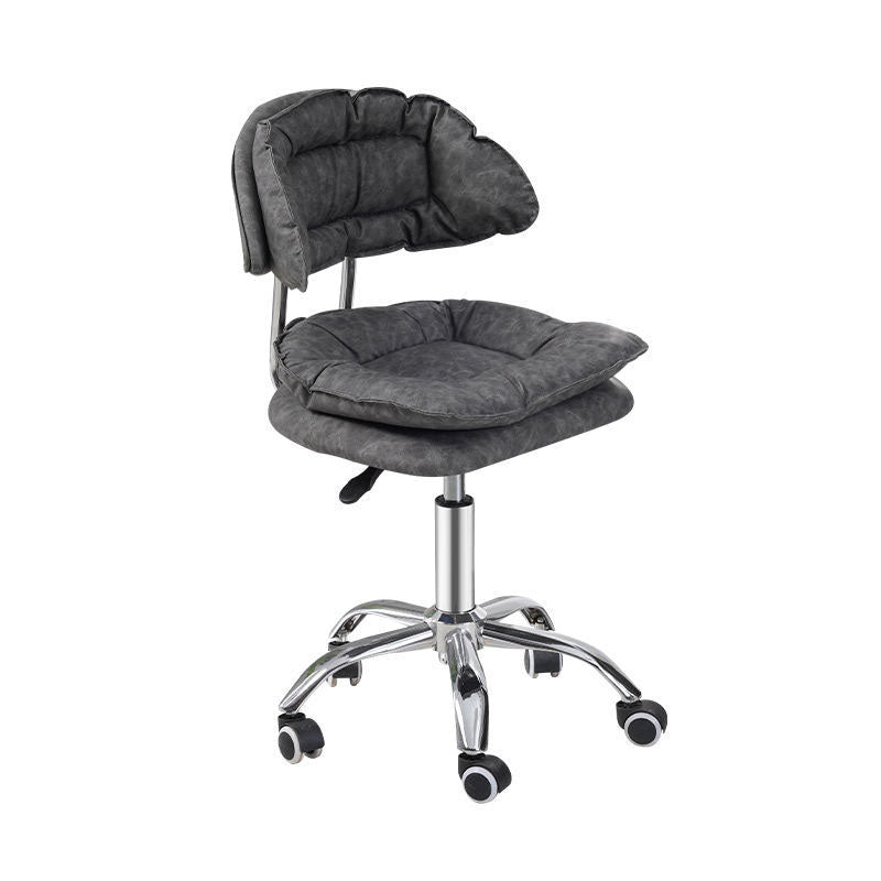 Scandinavian Metal Barstool Fabric Counter Stool with Chrome Base