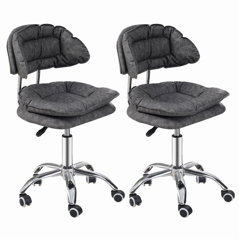 Scandinavian Metal Barstool Fabric Counter Stool with Chrome Base